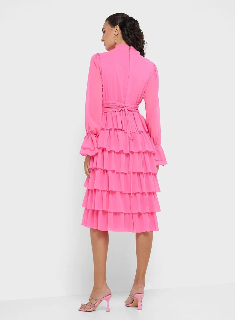 Ginger Tiered Chiffon Dress