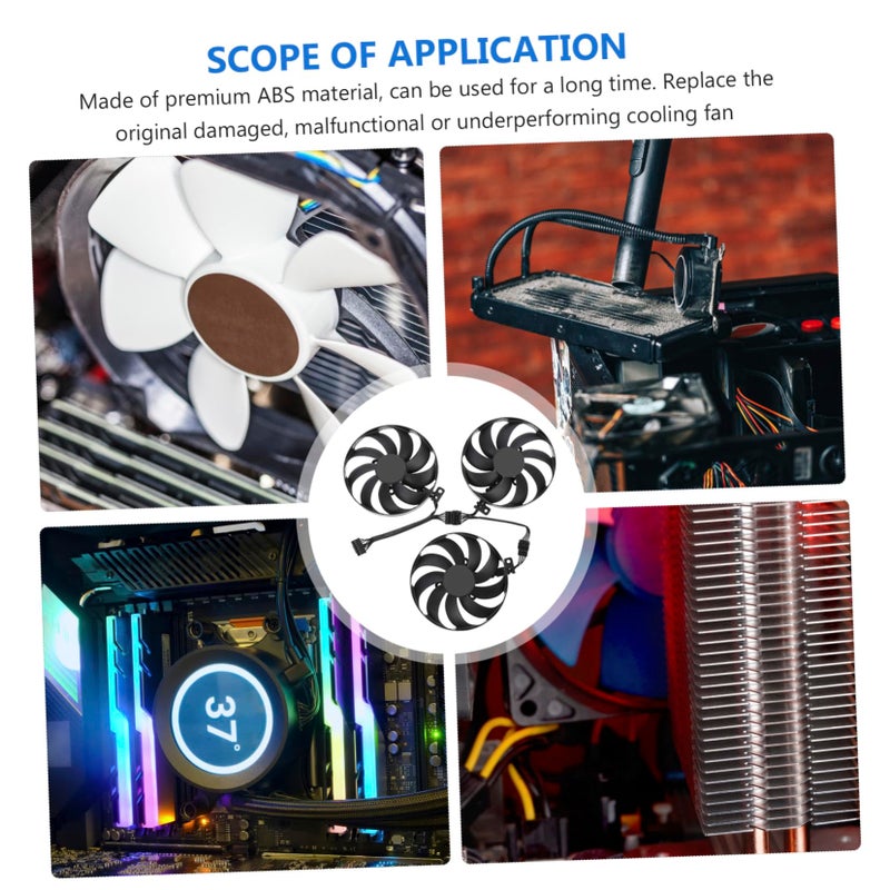2 Packs GPU Cooling Fan CFUD Electric Silent Enhanced Heat Dissipation Easy to Use - Image 5