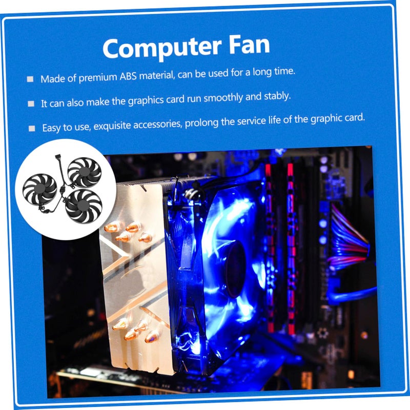 2 Packs GPU Cooling Fan CFUD Electric Silent Enhanced Heat Dissipation Easy to Use - Image 4