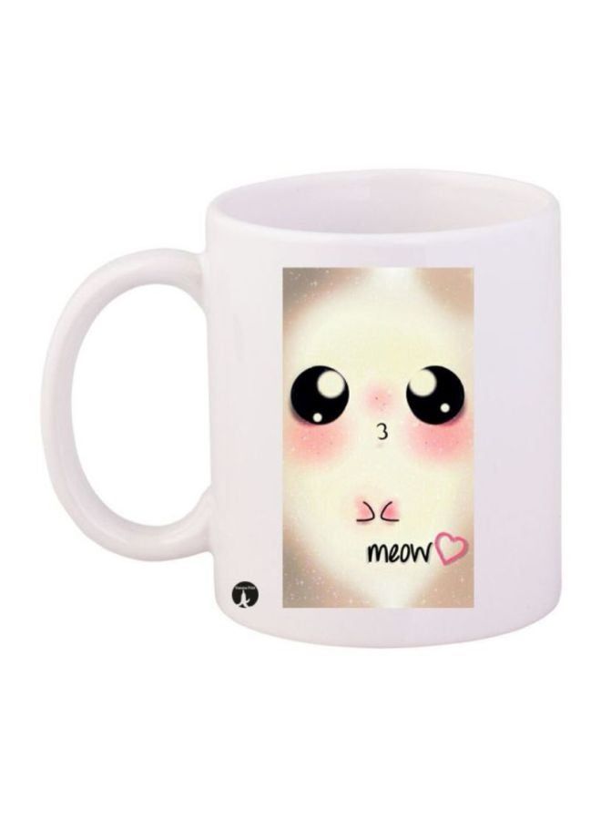 RKN A Ghost Printed Coffee Mug White/Pink/Black - Image 1