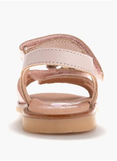 Pablosky Girls' Bow Accent Strap Sandals with Hook and Loop Closure  - Image 3