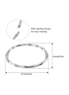 Fayrouz Jewellery Bamboo Inspired Hoop Bracelets Elegant, Simple, and Slim Classic Wide Adjustable Unisex Bamboo Bracelet. Bracelet by Fairuz Jewelry  - Image 2
