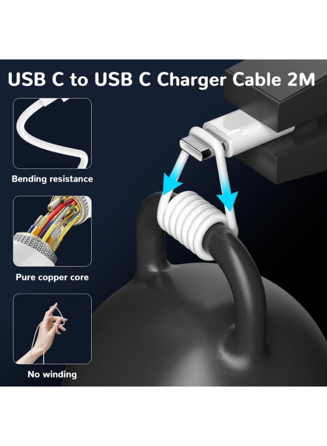 LBMT iPhone 17 16 15 Charger Fast Charging, 2Pack 20W USB C Fast Charger Plug with 2M Type C to C Cable Lead for Apple iPhone 17 Pro Max/17 Air/16 Pro Max/16 Pro/16 Plus/15 Pro Max/15 Plus/15/iPad Pro/Mini - Image 2