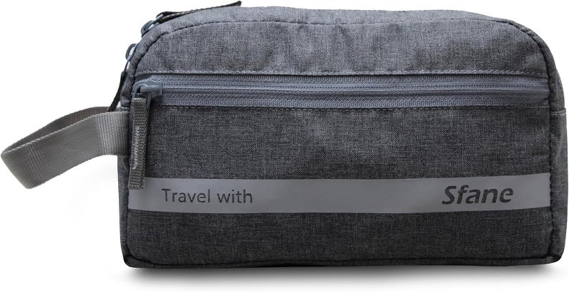 SFANE Toiletry Bag for Men & Women Makeup Pouch, Travel Essentials Travel Organizer Travel Pouch for Men for Travel Kit for Toiletries, Wash Bag, White, Travel Accessories - Image 1