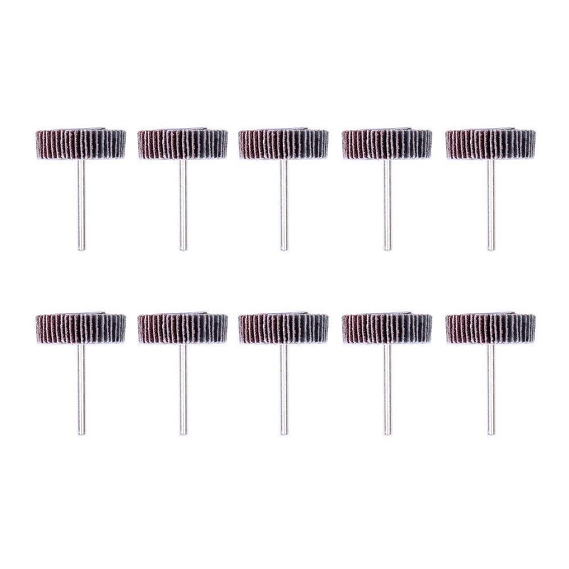 AUTOTOOLHOME 10 Pack Abrasive Flap Wheel Sander 80 Grit 1/8 inch Shank for Drill Grinding Polishing Sanding Wheels Rotary Tool - Image 5