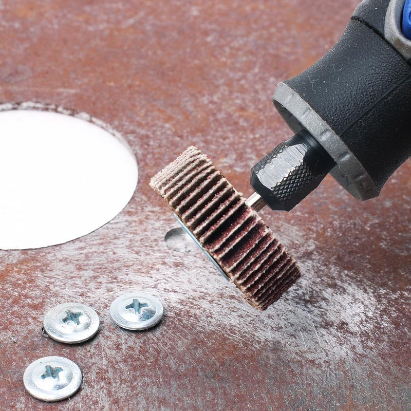 AUTOTOOLHOME 10 Pack Abrasive Flap Wheel Sander 80 Grit 1/8 inch Shank for Drill Grinding Polishing Sanding Wheels Rotary Tool - Image 2