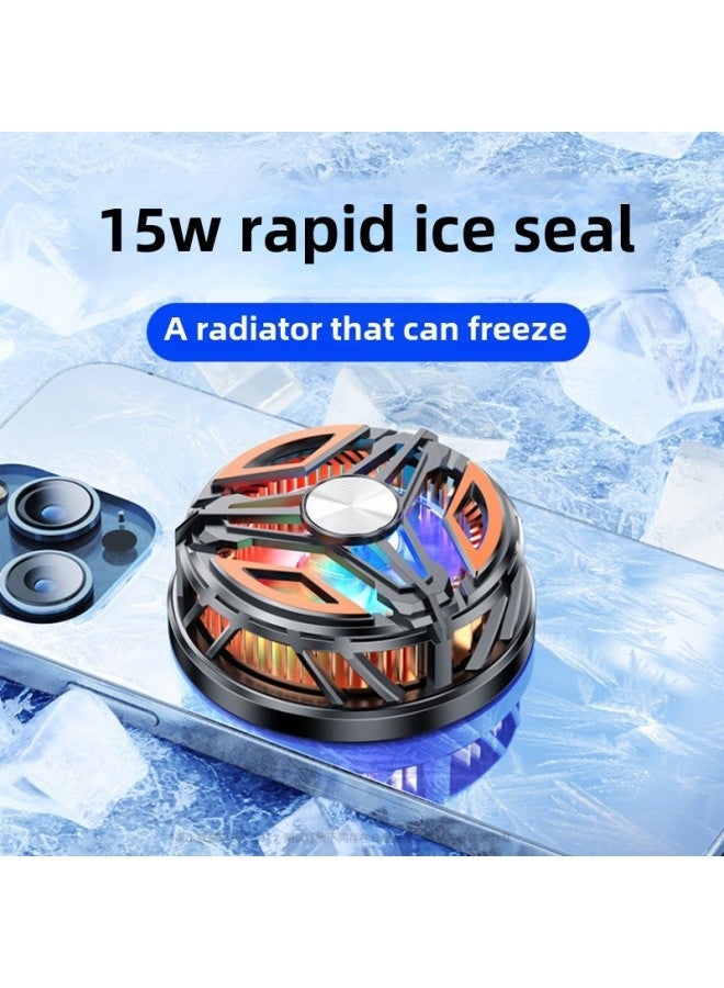 2024 Explosions GT31 Mobile Phone Radiator Semiconductor Icing Magnetic Live Refrigeration Cooling Artifact Trembles-Color:J20 Digital Display Model (orange)  - Image 2