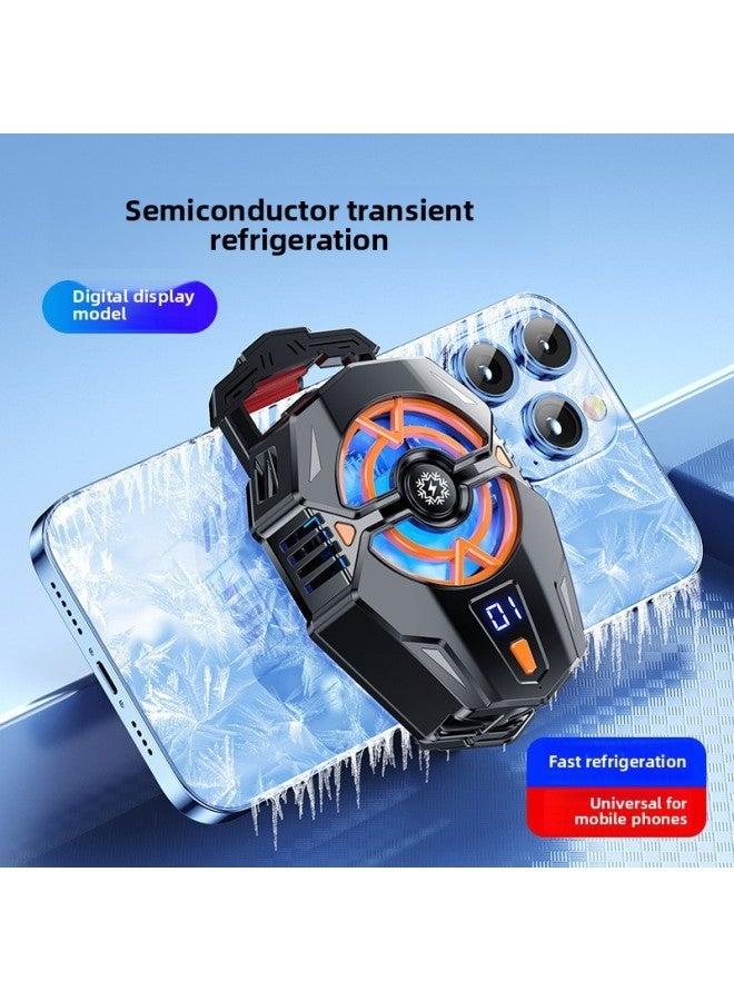 2024 Explosions GT31 Mobile Phone Radiator Semiconductor Icing Magnetic Live Refrigeration Cooling Artifact Trembles-Color:J20 Digital Display Model (orange)  - Image 1