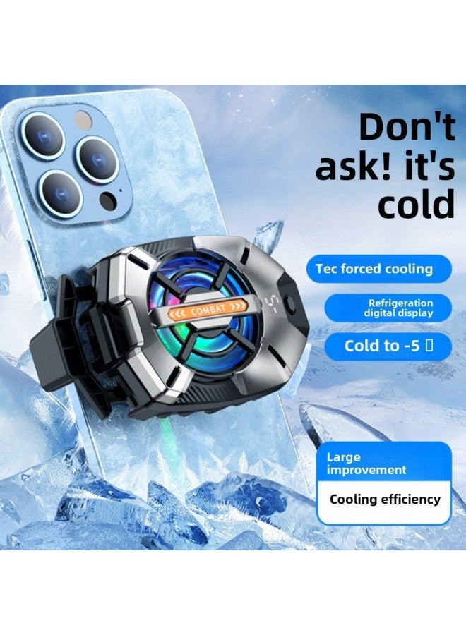 2024 Explosions GT31 Mobile Phone Radiator Semiconductor Icing Magnetic Live Refrigeration Cooling Artifact Trembles-Color:J20 Digital Display Model (orange)  - Image 5