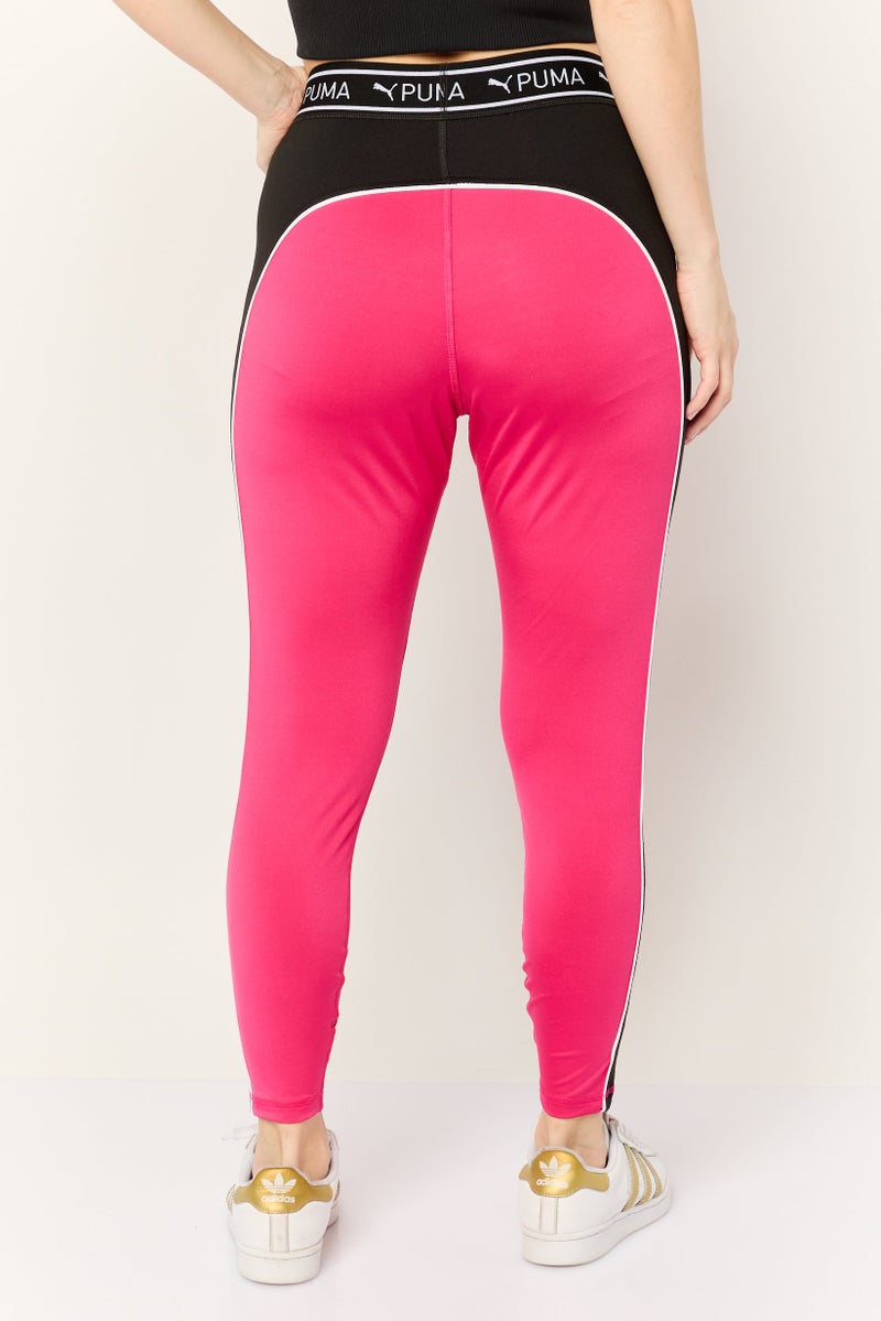 PUMA Women Sportswear Fit Brand Logo Training Tights, Dark Pink - Image 3