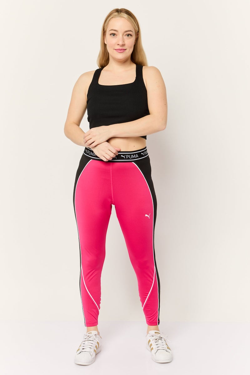 PUMA Women Sportswear Fit Brand Logo Training Tights, Dark Pink - Image 2