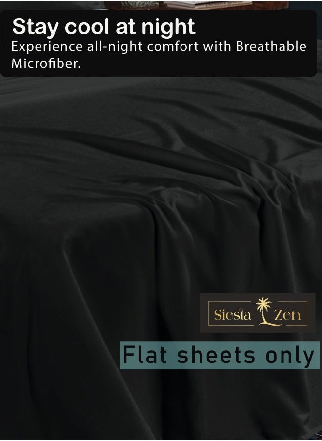 Siesta Zen - Siesta Zen Microfiber Flat Sheet – Soft, Breathable, and Wrinkle-Resistant Bedding - Image 1