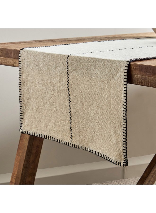 Home Box Naturio Stitch Table Runner 120 x 40 cm  - Image 3