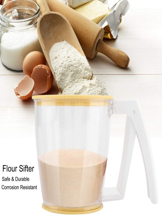shenruifa Hand held Cup Flour Sifter Strainer Powder Mesh Sieve Baking Supplies Tools with Lid - Image 3