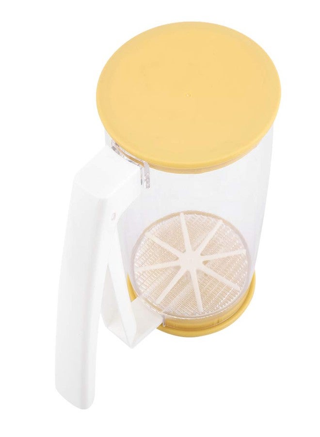 shenruifa Hand held Cup Flour Sifter Strainer Powder Mesh Sieve Baking Supplies Tools with Lid - Image 1