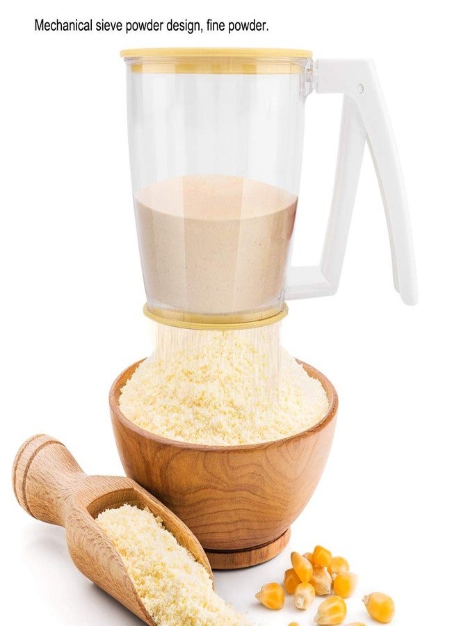 shenruifa Hand held Cup Flour Sifter Strainer Powder Mesh Sieve Baking Supplies Tools with Lid - Image 4