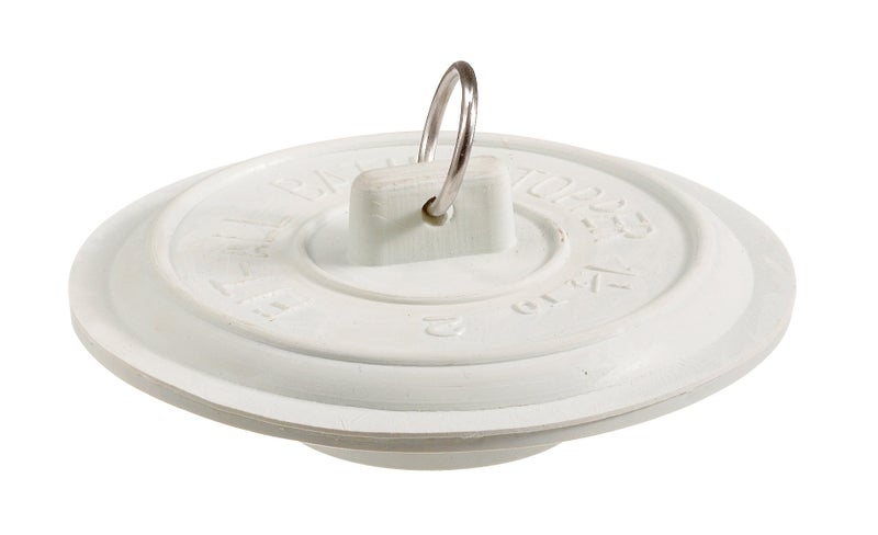 Plumb Pak PP22004 Stopper with Plated Ring, for Use with All Laundry and Bath Tubs with 1-1/2 to 2 in Drains , White - Image 4