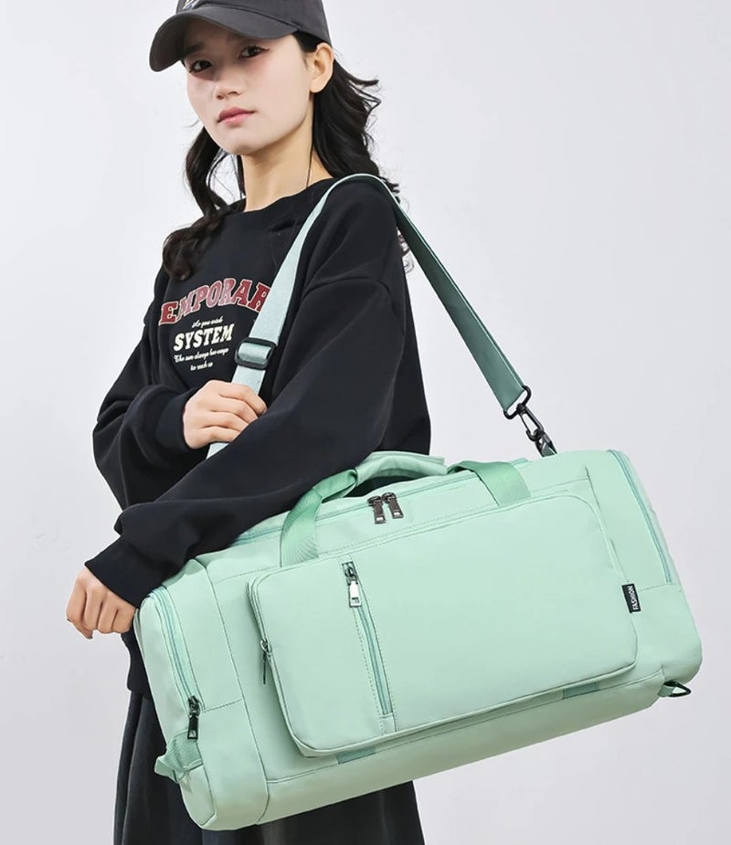 Bluejw Unique Travel Duffel Gym Bag for Girls - Waterproof Sports Weekender Bag with Crossbody Strap - Image 2