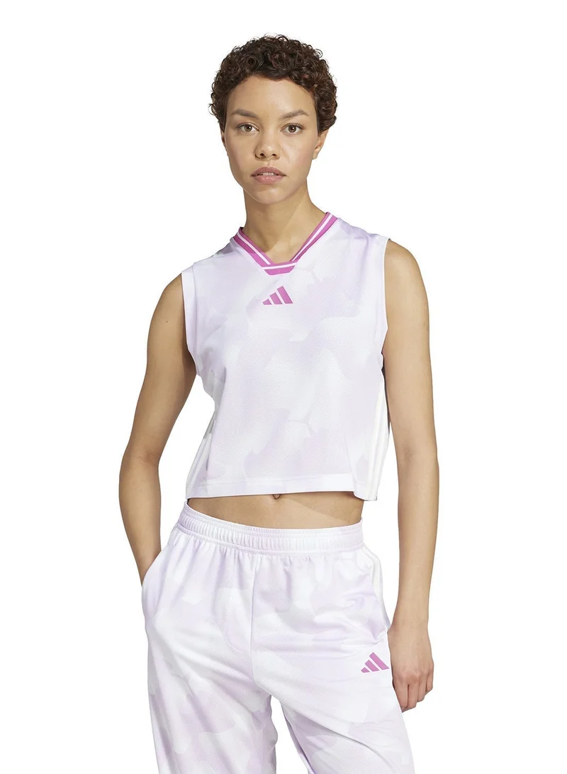 اديداس تي شيرت شبكي بثلاث خطوط من تيرو كات