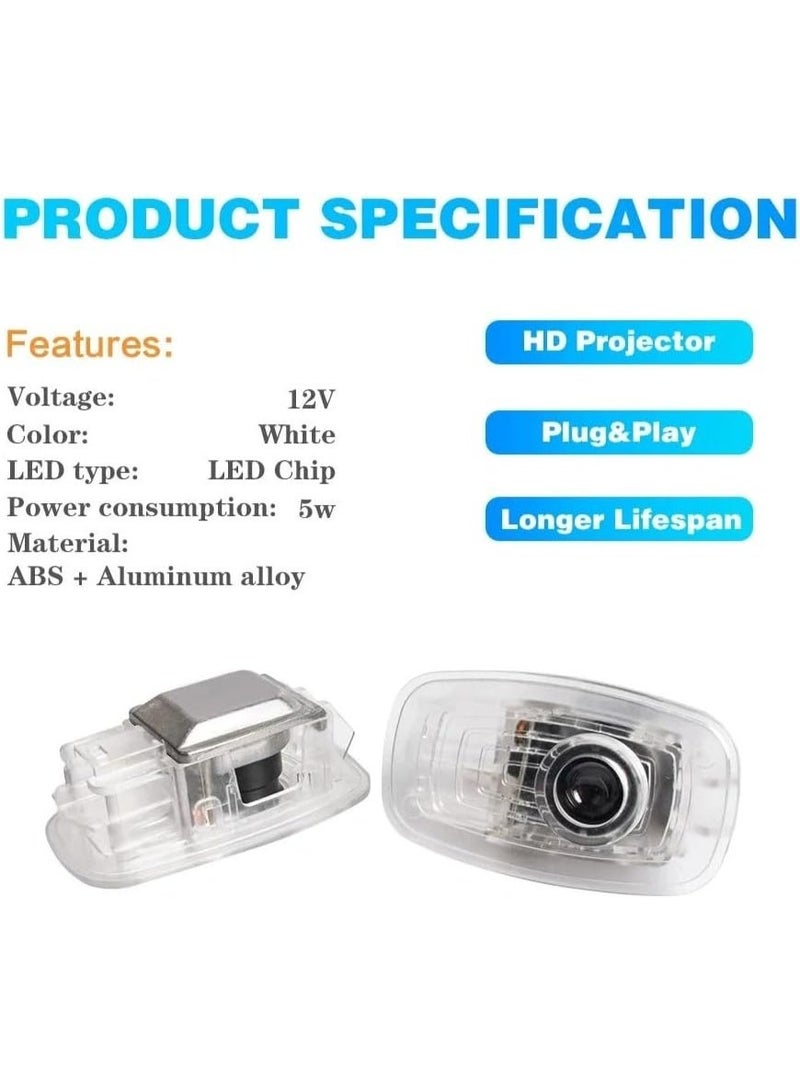إضاءة مرحبًا بالباب متوافقة مع فئة CLA C118 W118 CLS C257 W218 W219 A238 C238 A207 C207 (لشعار AMG) - Image 3
