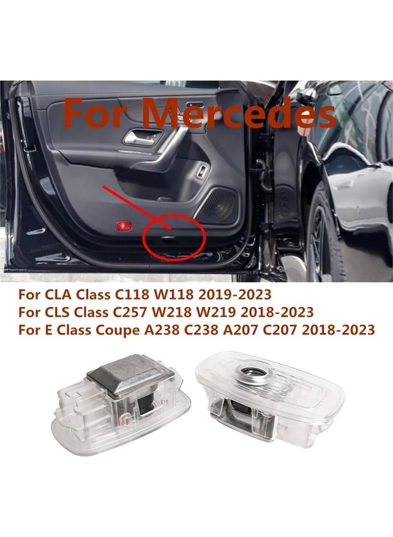 إضاءة مرحبًا بالباب متوافقة مع فئة CLA C118 W118 CLS C257 W218 W219 A238 C238 A207 C207 (لشعار AMG) - Image 3
