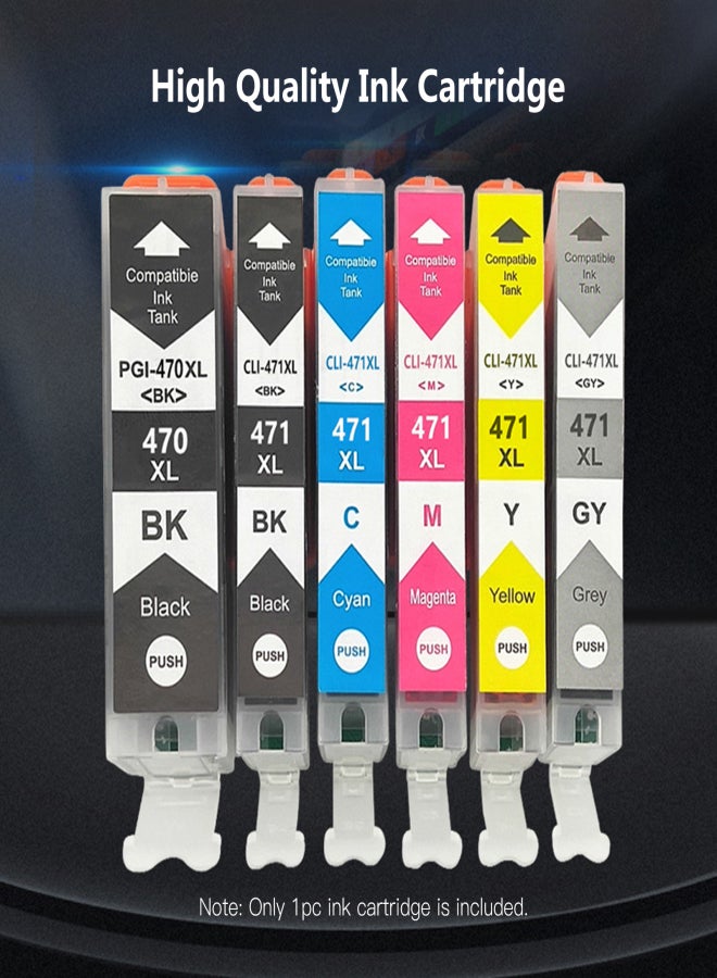 Remanufactured Ink Cartridge Replacement for Canon PGI-470XL CLI-471XL Large Capacity Compatible with Canon PIXMA MG5740/MG6840/MG7740 Printer, 1 Pack - Image 3
