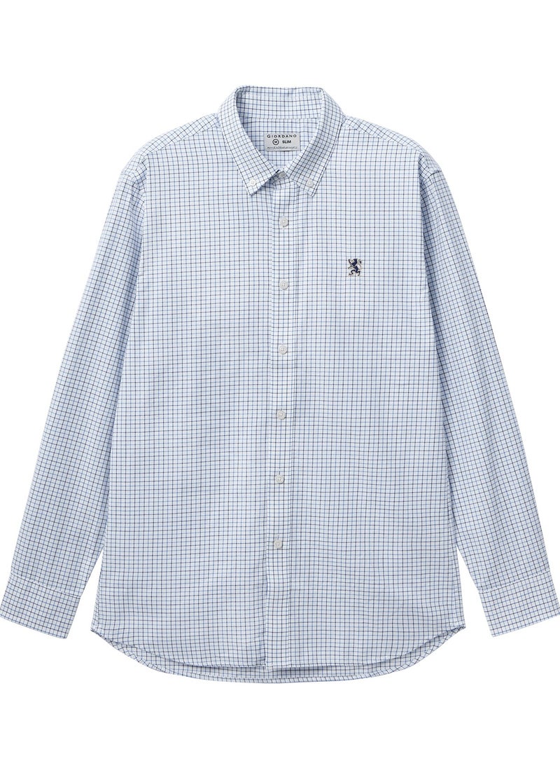 GIORDANO Men's  Shirt with Small Lion Embroidery Multicolour  - Image 1