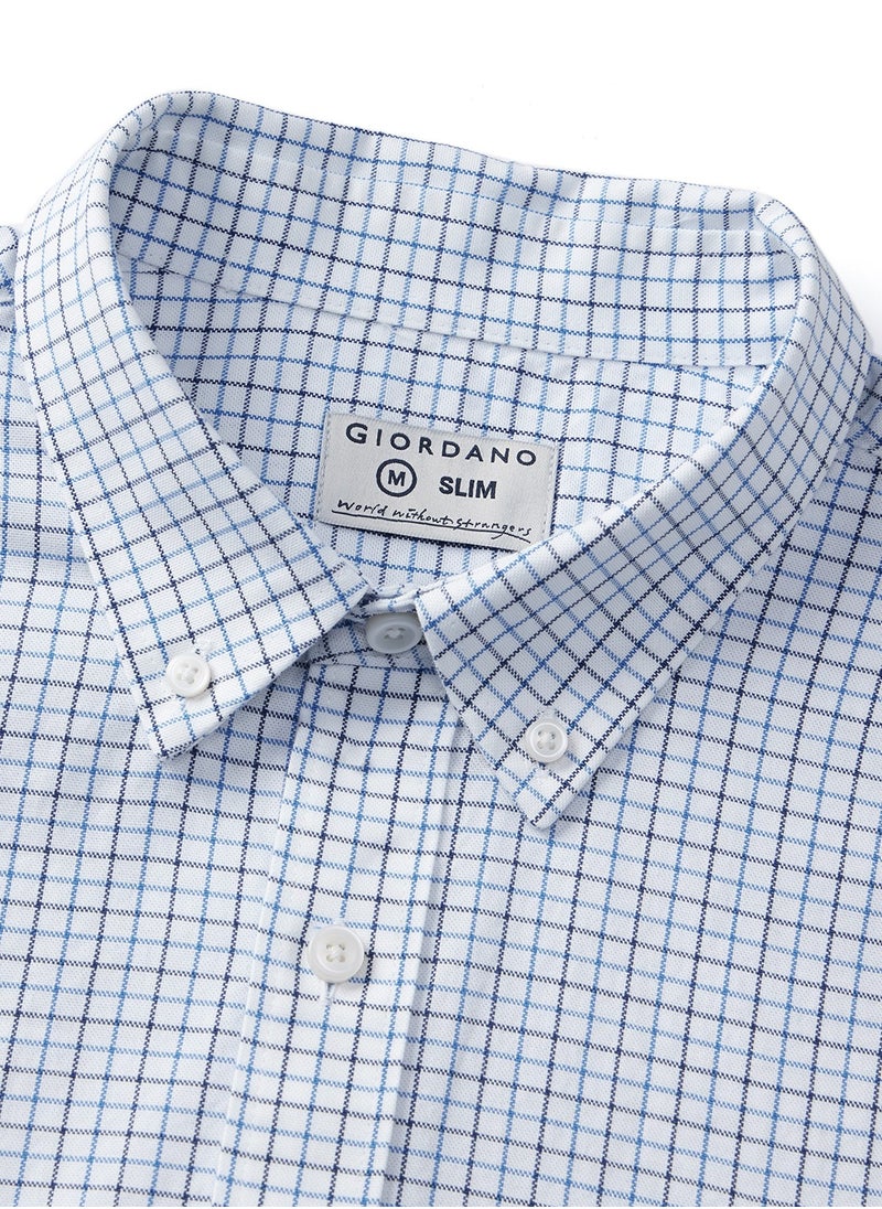 GIORDANO Men's  Shirt with Small Lion Embroidery Multicolour  - Image 3