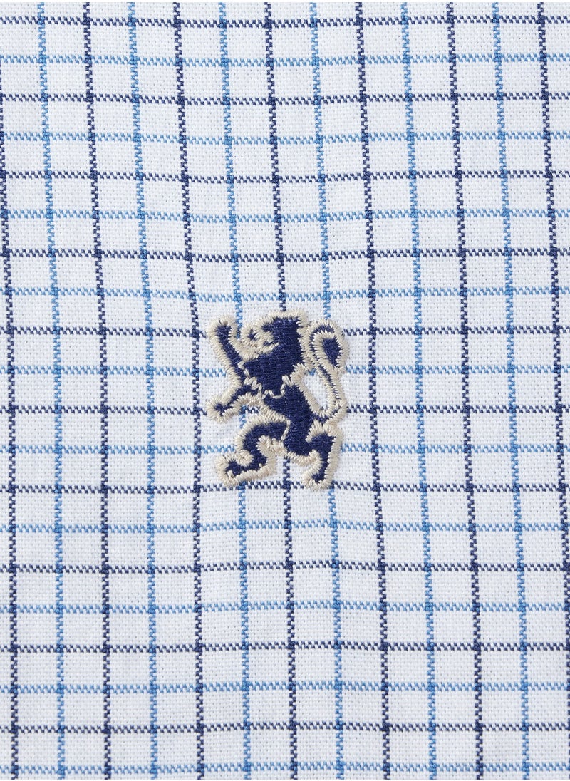 GIORDANO Men's  Shirt with Small Lion Embroidery Multicolour  - Image 5