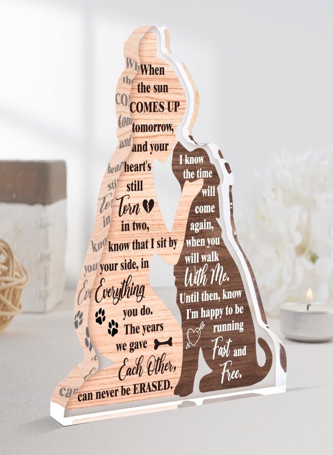 Hakumata Dog Memorial Gifts for Loss of Dog, Loss of Dogs Sympathy Gift, In Memory Of Puppy, Acrylic Plaque Pet Passing Away Keepsake for Grieving Pet Owners - Image 1