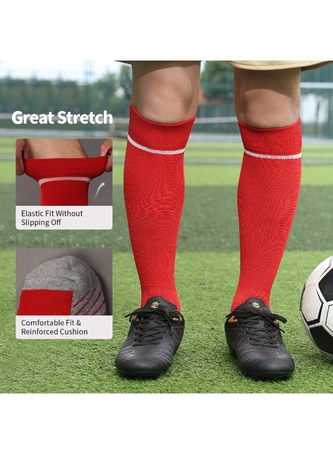 جناح السماء جوارب كرة القدم للرجال (1/2/3/4 زوج) وسادة رياضية، قابلة للتنفس، مريحة، مضادة للانزلاق، حماية من الوسادة، امتصاص العرق، جوارب رياضية للأطفال والشباب والبالغين - Image 2