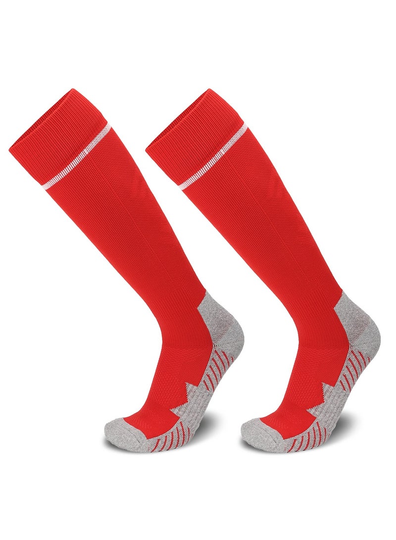 جناح السماء جوارب كرة القدم للرجال (1/2/3/4 زوج) وسادة رياضية، قابلة للتنفس، مريحة، مضادة للانزلاق، حماية من الوسادة، امتصاص العرق، جوارب رياضية للأطفال والشباب والبالغين - Image 1