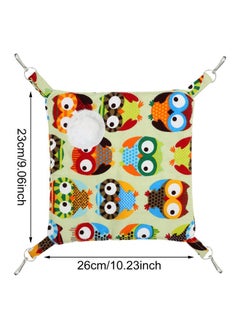 HONBAY Honbay Lovely Owl Pattern Cotton Canvas Small Animal Chinchilla Rabbit Ferret Bed Pad Hanging Hammock Mat  - Image 2