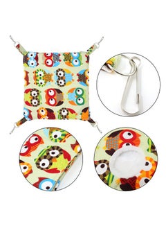 HONBAY Honbay Lovely Owl Pattern Cotton Canvas Small Animal Chinchilla Rabbit Ferret Bed Pad Hanging Hammock Mat  - Image 4