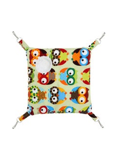 HONBAY Honbay Lovely Owl Pattern Cotton Canvas Small Animal Chinchilla Rabbit Ferret Bed Pad Hanging Hammock Mat  - Image 1