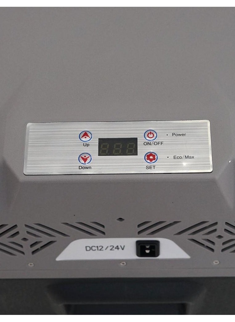 CX50 Car Refrigerator 50L with Lithium Battery, DC 12V/24V, -20°C to 20°C, LED Control Panel, App Connectivity, USB Charging, Trolley Wheels, Dual Power, Battery Protection