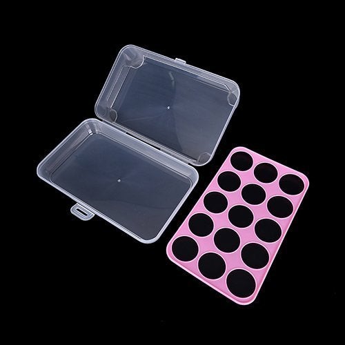 NOBILEA NOBILEA Eggs Storage Container Plastic Eggs Storage Box Single Layer 15 Grids Non Slip Refrigerator Cover Portable Egg Case 1 Piece Multi - Image 4