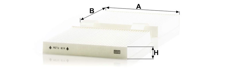 فلتر هواء المقصورة MANN-FILTER CU 19 004 - فلتر الجسيمات