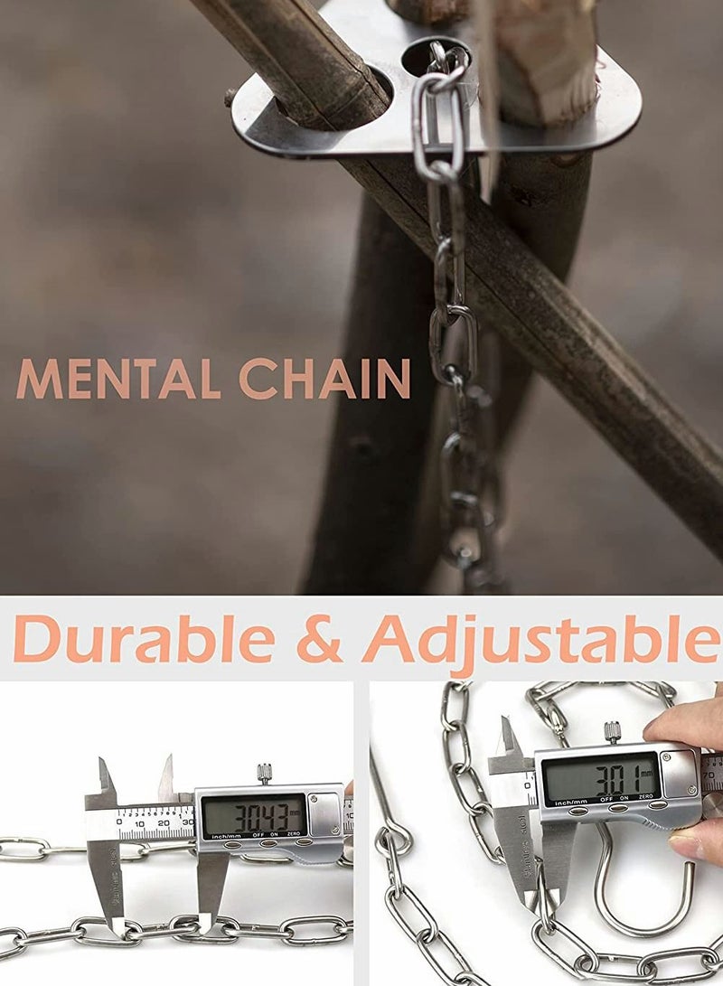 Loquat Camping Tripod Board with Adjustable Chain For Suspending Pots over Fire Cooking By Turning Branches into Campfire Tripod Perfect Outdoor Equipment - Image 4