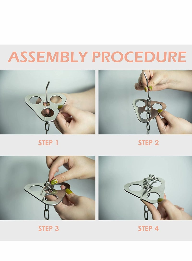 Loquat Camping Tripod Board with Adjustable Chain For Suspending Pots over Fire Cooking By Turning Branches into Campfire Tripod Perfect Outdoor Equipment - Image 5