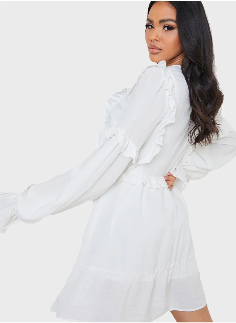 In the style Ruffle Detail Frill Dress