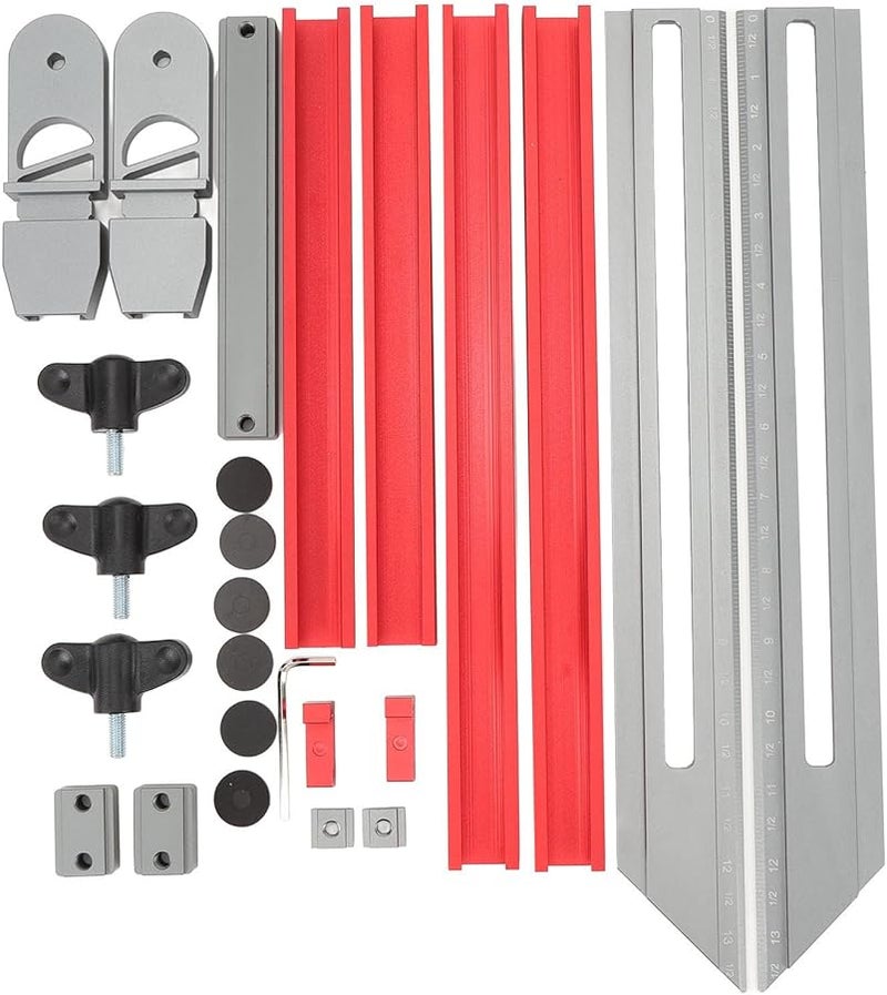 Aluminum Alloy Stair Tread Gauge Adjustable Folding Measuring Ruler for Home Improvement - Image 1