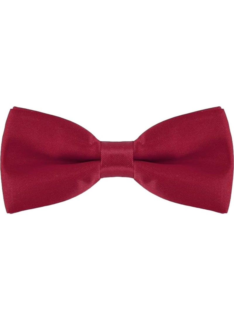 Trenderrs Men's Solid Color Satin Bow Tie  - Image 2