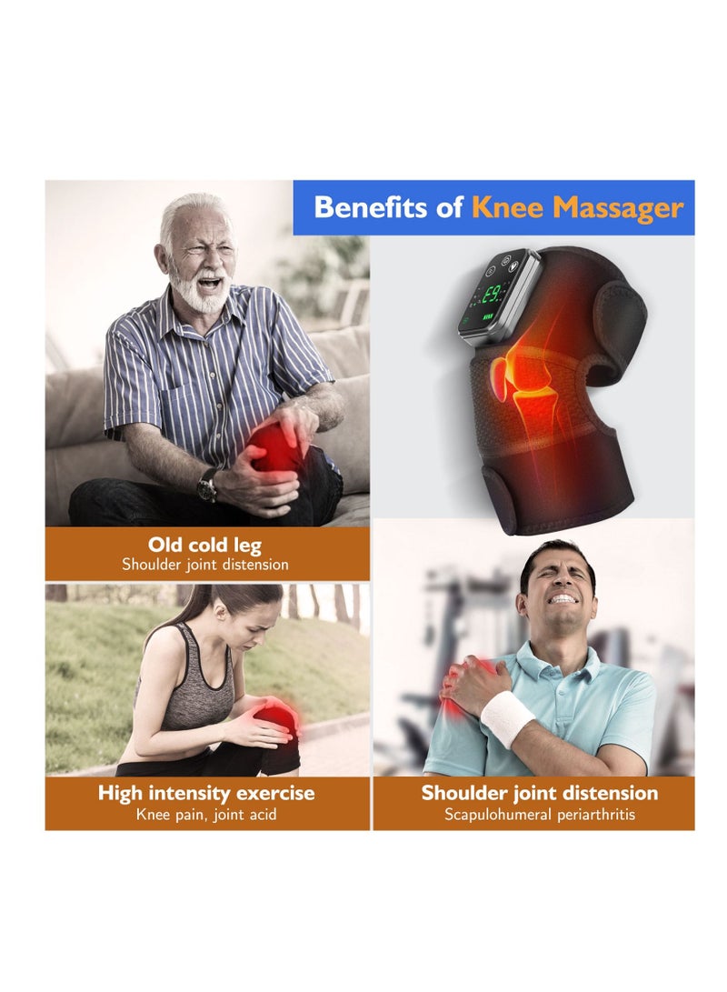 Furtey Electric Heating Knee Massager Joint Physiotherapy Elbow Knee Pad Shoulder Pad Vibration Massage Pain Relief - Image 2