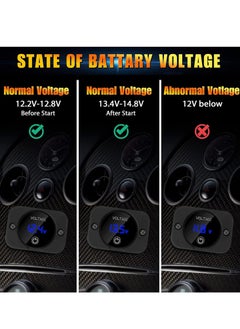 Excefore 12V Voltage Gauge with Touch Switch Digital Display, Volt Gauge, 12V/24V Car Voltmeter LED Digital Display, Waterproof Voltmeter Panel for Boat,Marine,Vehicle,Motorcycle,Truck,Car(Upgraded)  - Image 3