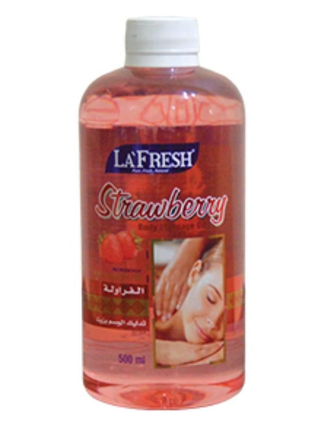 لا فريش زيت تدليك الجسم بالفراولة 500 مل