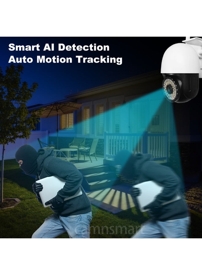 كاميرا أمان لاسلكية Ycc365plus WIFI، للاستخدام الخارجي، 2 ميجابكسل HD، رؤية ليلية ملونة، كشف حركة ذكي، تثبيت على الحائط/السقف - Image 4