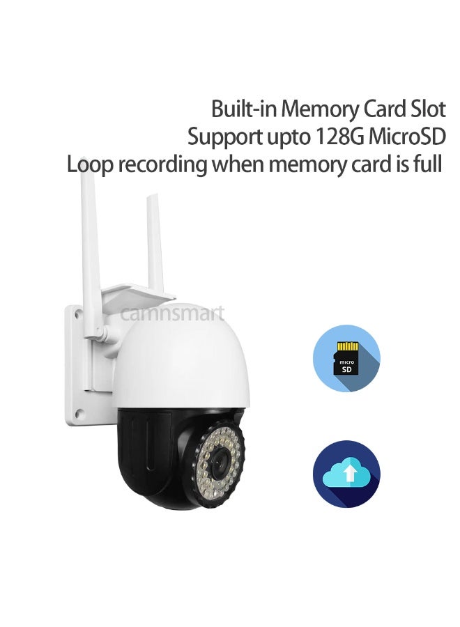 كاميرا أمان لاسلكية Ycc365plus WIFI، للاستخدام الخارجي، 2 ميجابكسل HD، رؤية ليلية ملونة، كشف حركة ذكي، تثبيت على الحائط/السقف - Image 5