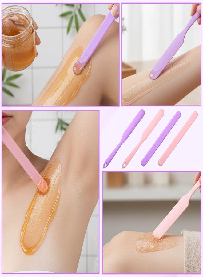 Tweruna 4 PCS Reusable Silicone Wax Stick and Waxing Spatula Set, Non-Stick - Image 5