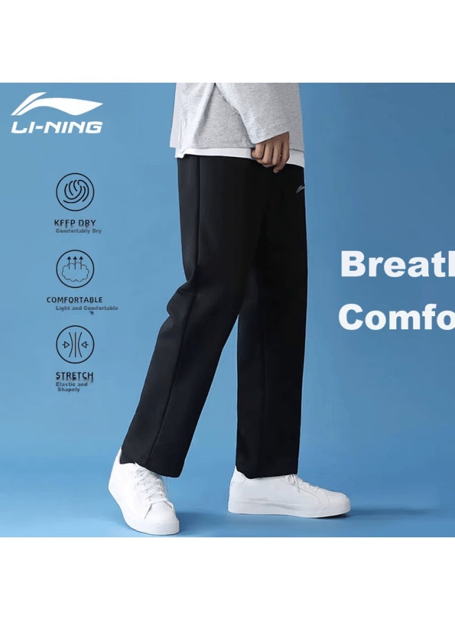 Li-ning Men's Sports Pants Casual Straight-leg Sweatpants Spring Autumn Fashion Comfortable Breathable Running Training Trousers - Image 2